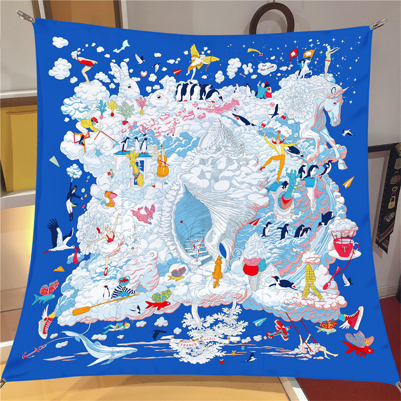 Silk Scarf Square - Écharpes foulards femme envoltórios bandana lxury