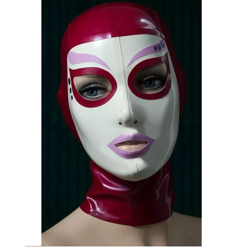 Women'S Red Accessories - Máscara de borracha com capuz de