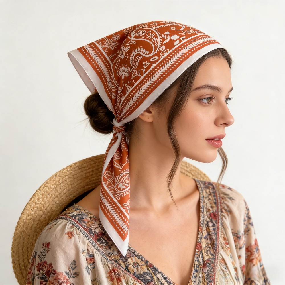 Silk Scarf Square - Lenço de seda com estampa de