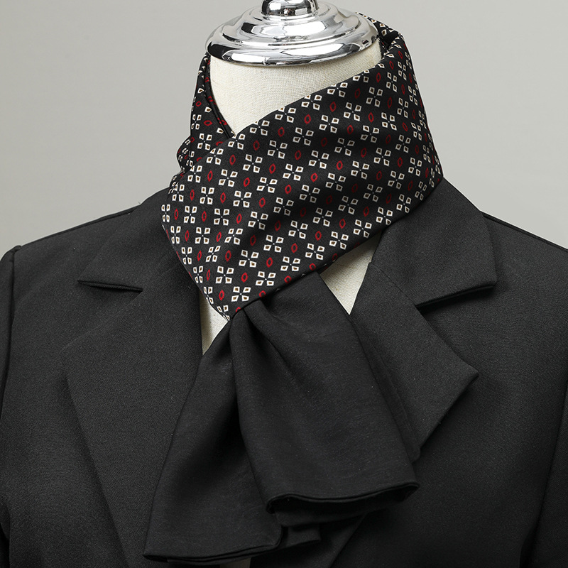Silk Scarf Square - Lenço masculino imitação de seda pescoço