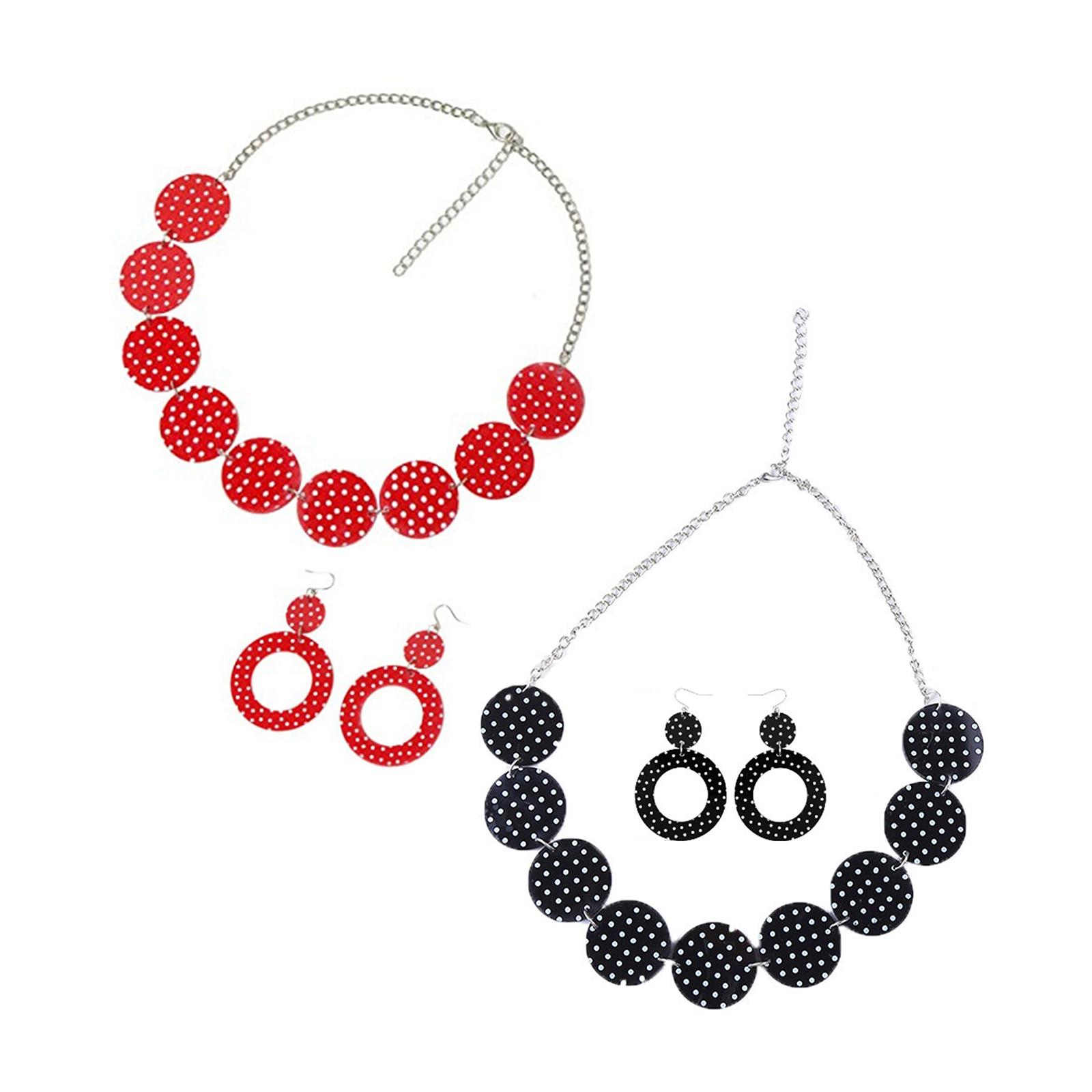 Women'S Accessories In The 1950S - Conjunto de brincos e colar com