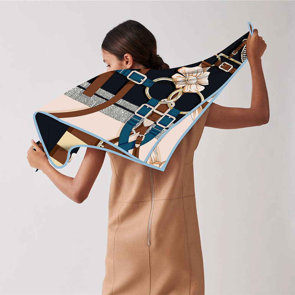 90cm novo design cinto sarja l - Silk Scarf Square avaliação e preço