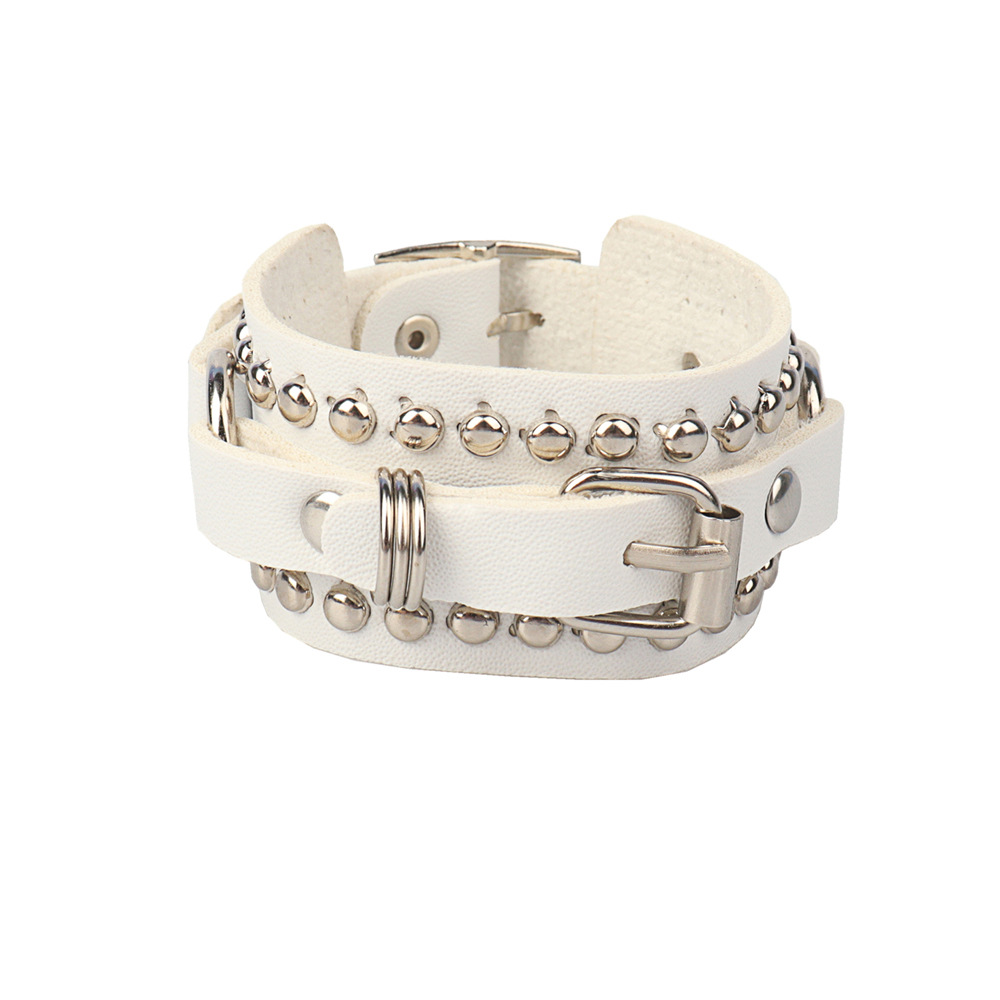 Goth pulseira de couro preto m - Women'S Emo Accessories avaliação e preço