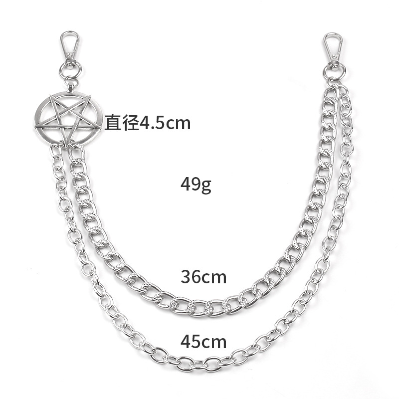 Chaveiros de pentagrama com co - Women'S Emo Accessories avaliação e preço