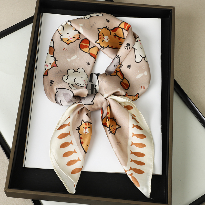 Luxo xale de seda gato gordo l - Silk Scarf Square avaliação e preço