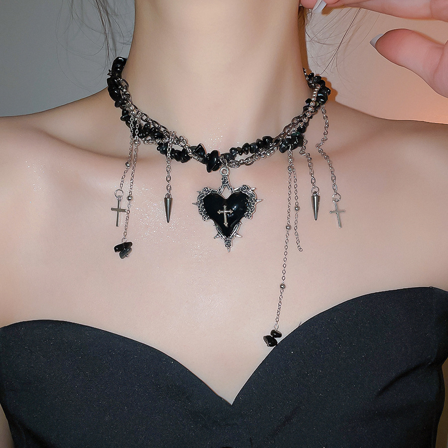 Goth vintage y2k vermelho escu - Women'S Emo Accessories avaliação e preço