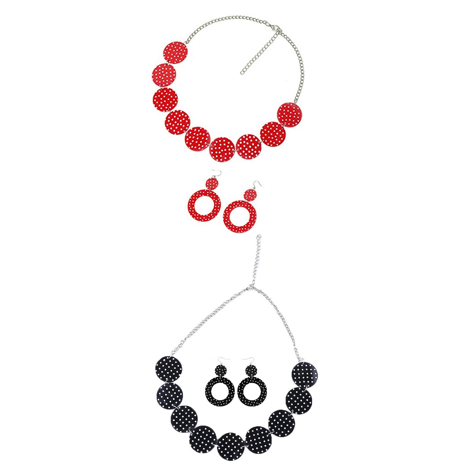 Conjunto de brincos e colar co - Women'S Accessories In The 1950S avaliação e preço